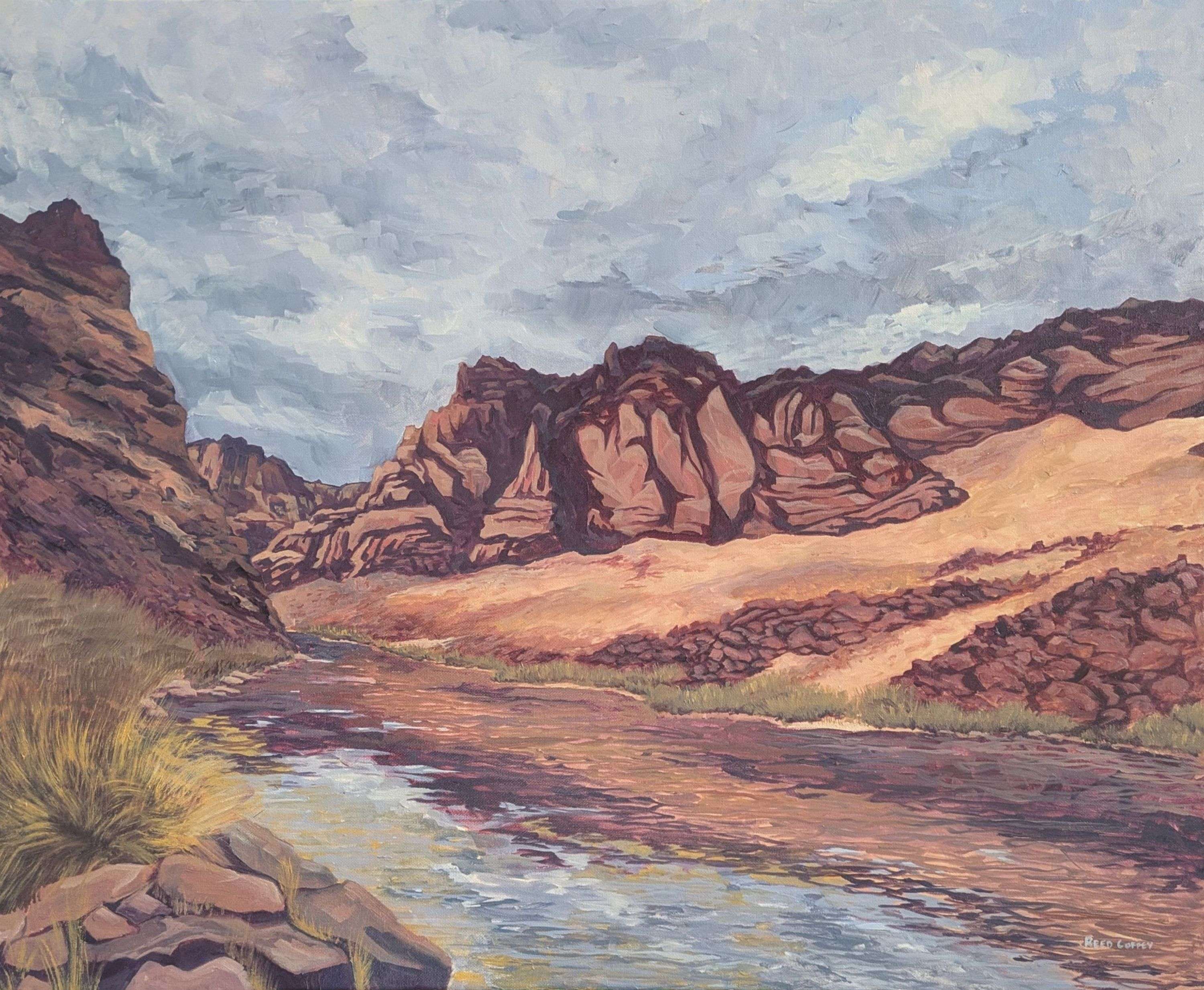 lake surrounded by mountains